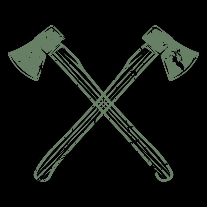 Conception de hache de style grunge - Pour les bûcherons et les forestiers