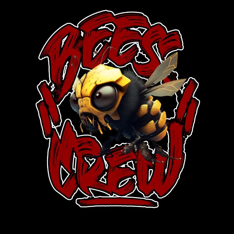 3d Bee CREW 2023red