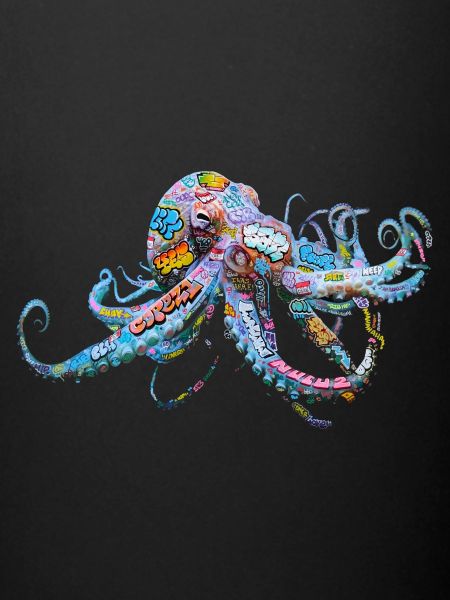 Octopus Graffiti Pieuvre print