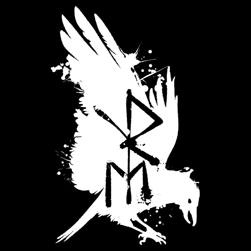 Raven Bindrune Nordic Elder Futhark Rune