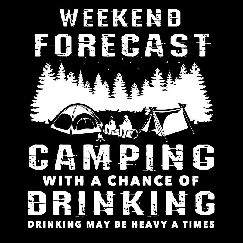 Camping With Drinking Bonfire Camping