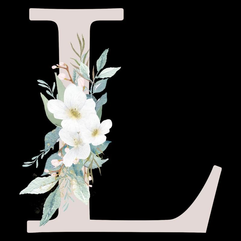 Customizable Monogram L White Green