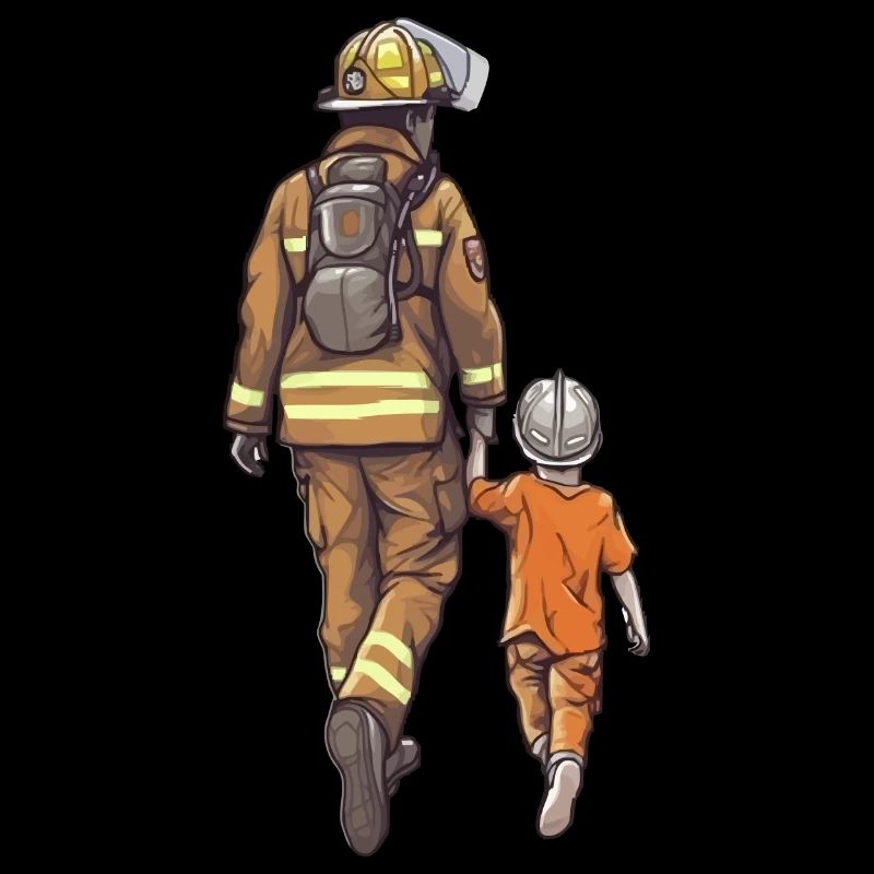 Daddy Hero Firefighter Fire Brigade Brave