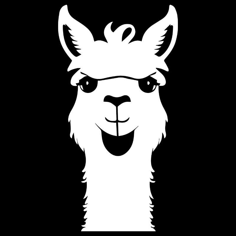 Drôle de lama Silhouette Cheeky Fun Lamas