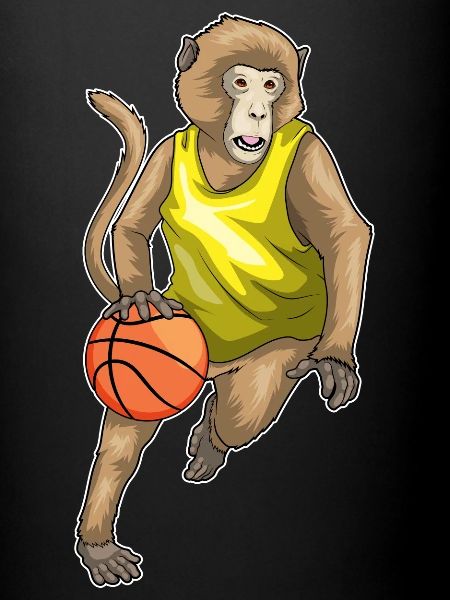 Singe Basketteur Basketteur