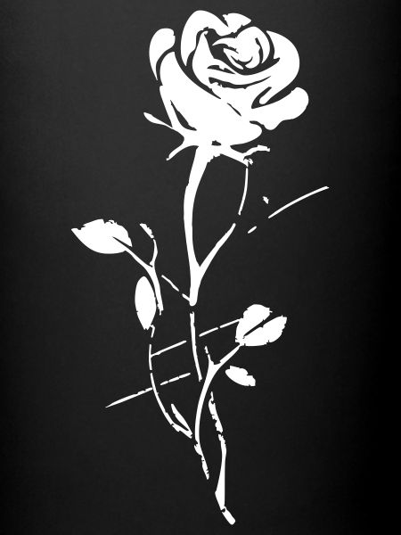 Rose stylisée style urbain