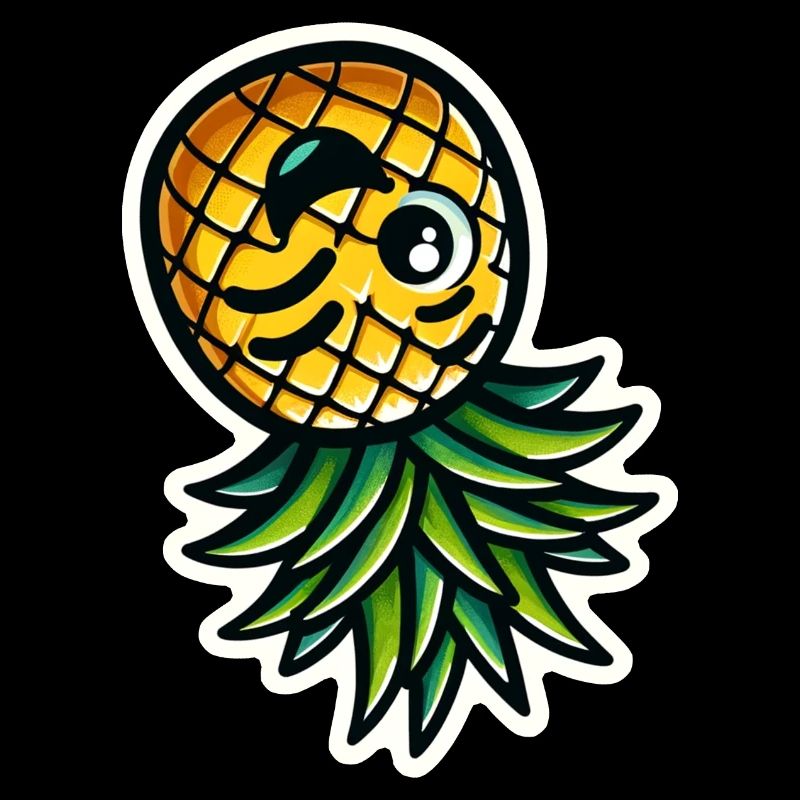 Augenzwinkernde Ananas