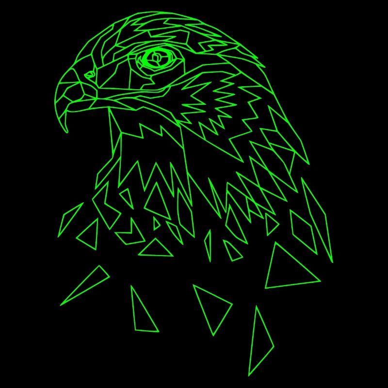 Aigle vert géométrique