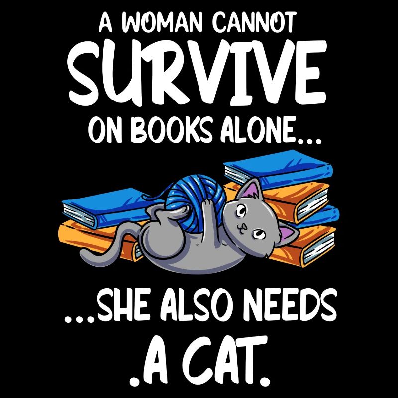 A Woman Cannot Survive Katze Bücher Lesen Buch