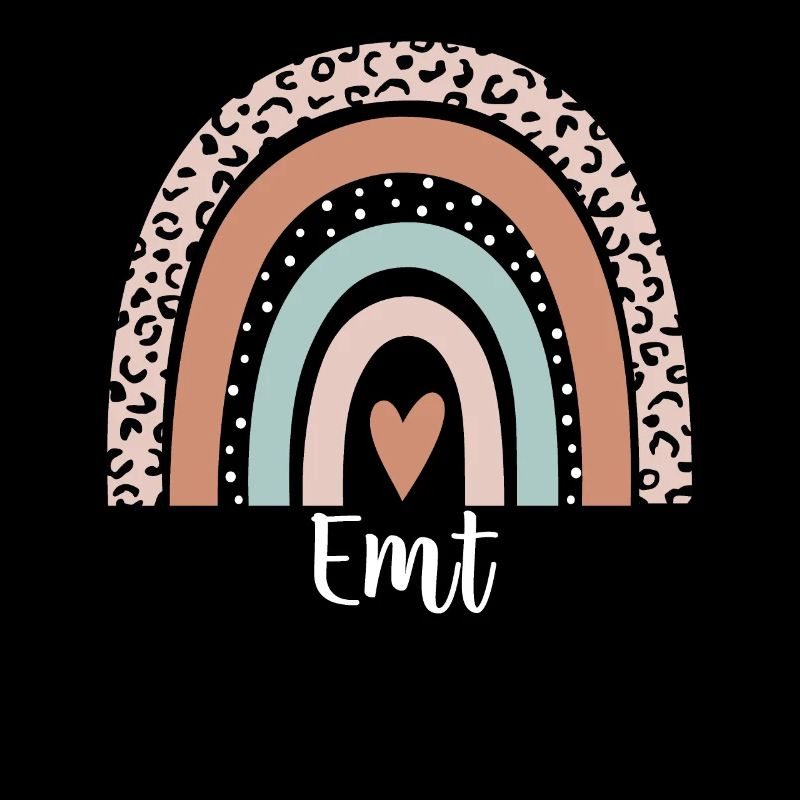 Emt Rainbow Leopard Funny Emt Appreciation