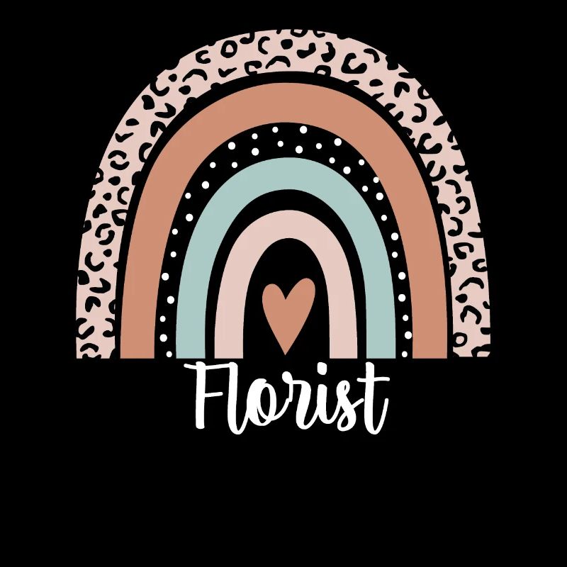 Florist Rainbow Leopard Funny Florist Appreciation