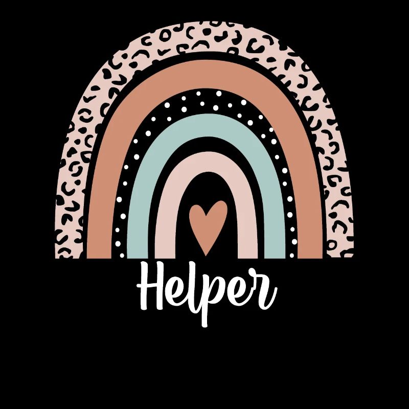 Helper Rainbow Leopard Funny Helper Appreciation