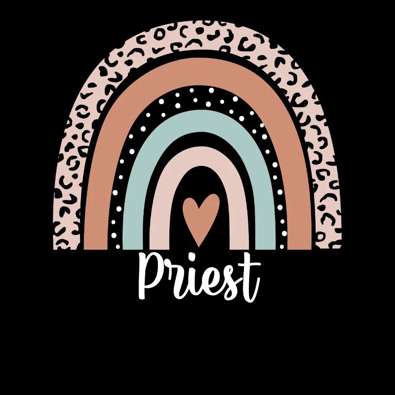 Priest Rainbow Leopard Funny Priest Appreciation