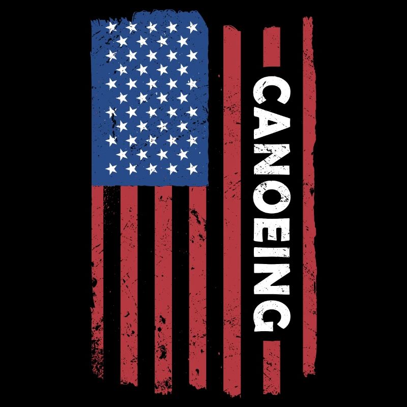 canoéiste Drapeau américain canoë