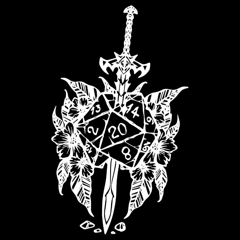 D20 rpg game épée fleur