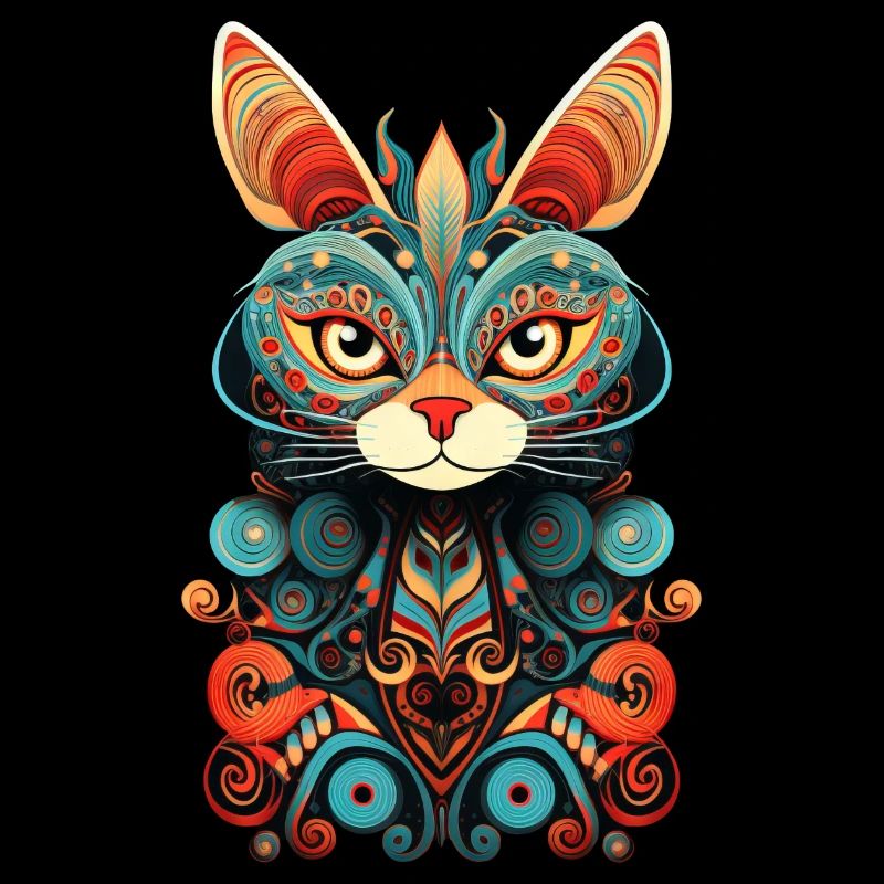Artful cat: geometry meets Fibonacci