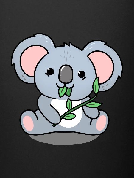 Koala der Blätter isst