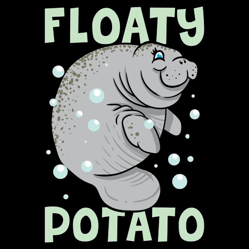 Funny Manatee Sea Cow Floaty Potato