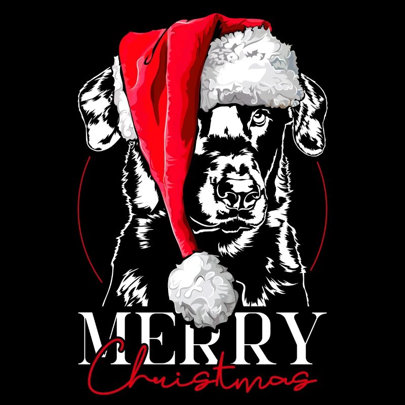 Père Noël joyeux BEAUCERON Joyeux Noël Chiens Wilsigns