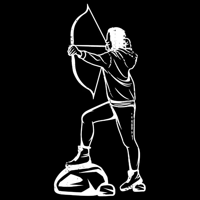 Bogenschießen Mädchen Zeichnung