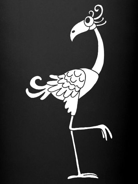 Oiseau blanc rigolo