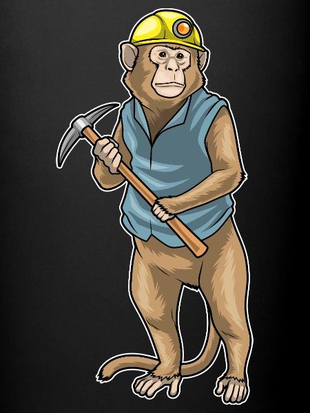 Monkey Miner Pioche Exploitation minière