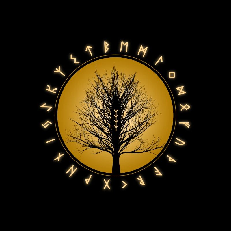 Yggdrasil knot tree Lebensbaum Walhalla