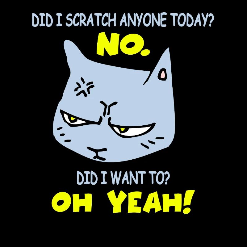 Sarcastic Funny Cat Scratched Today Cat