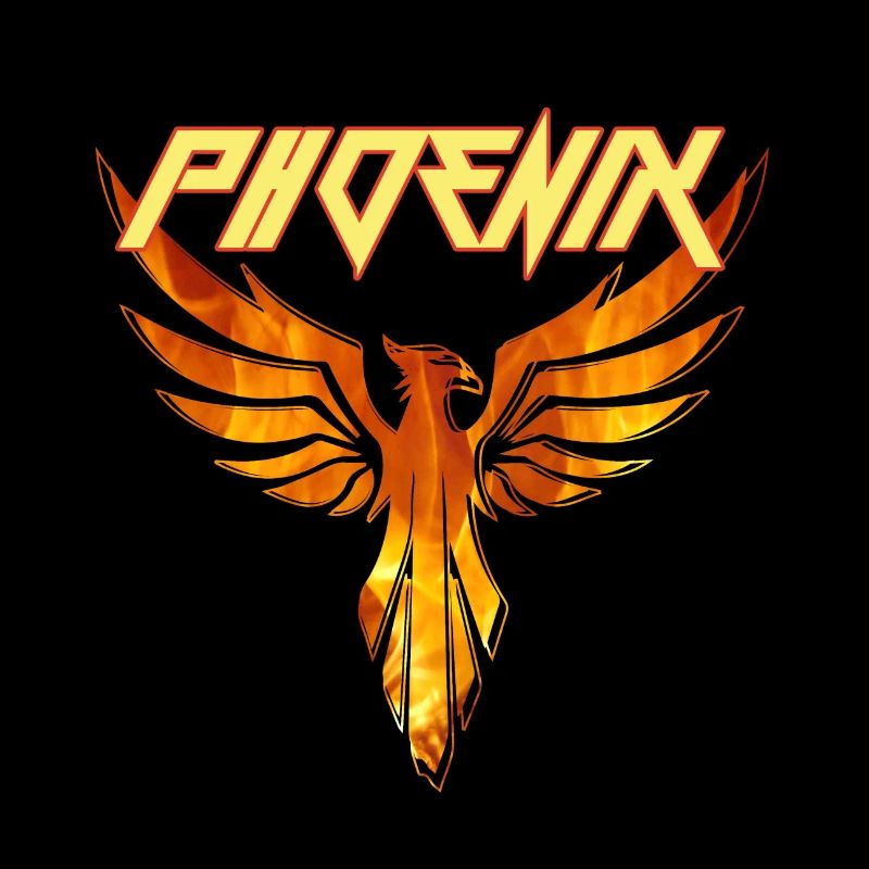 phénix, phénix, oiseau, feu, illustration