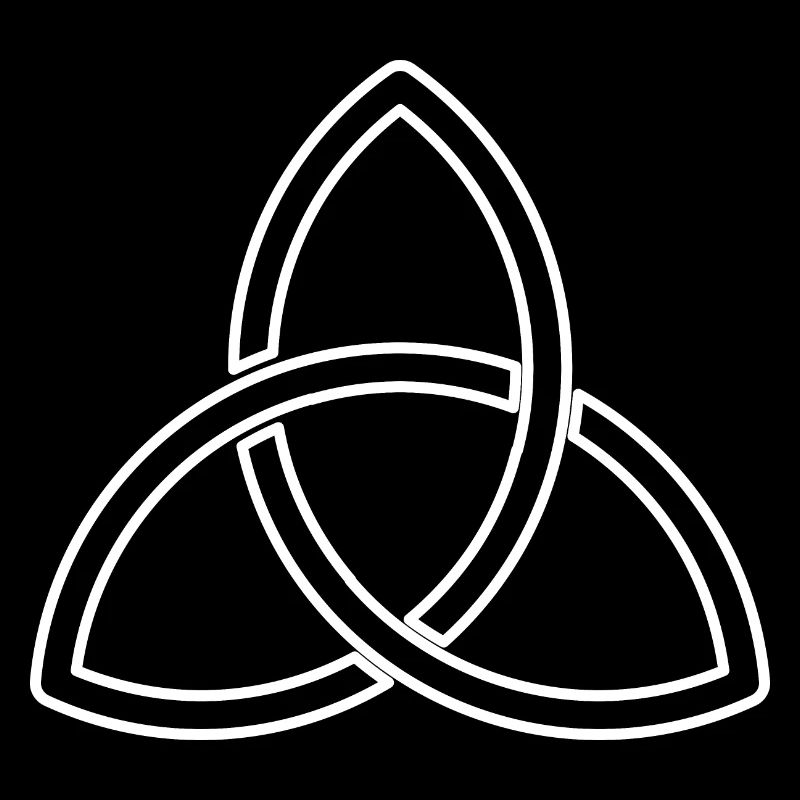 Celtic knot outline white symbol