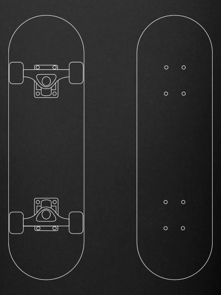Skateboard Blanc