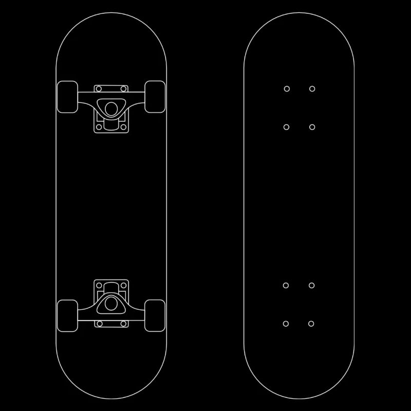 Skateboard White