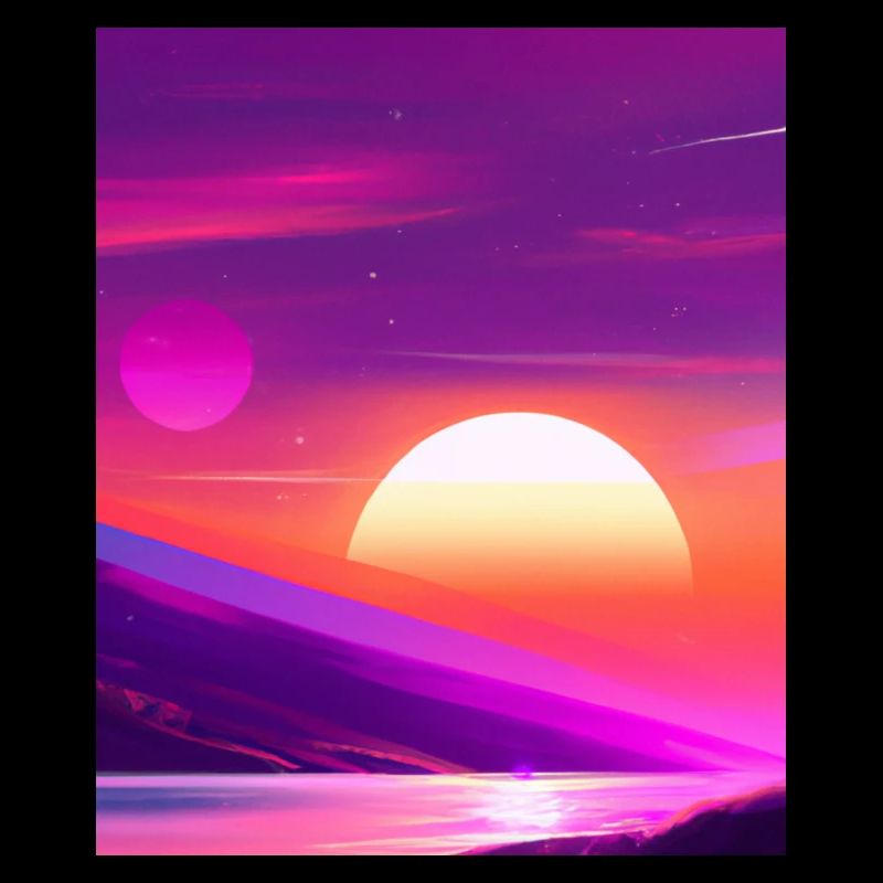 Vaporwave Sun Synthwave Sunset