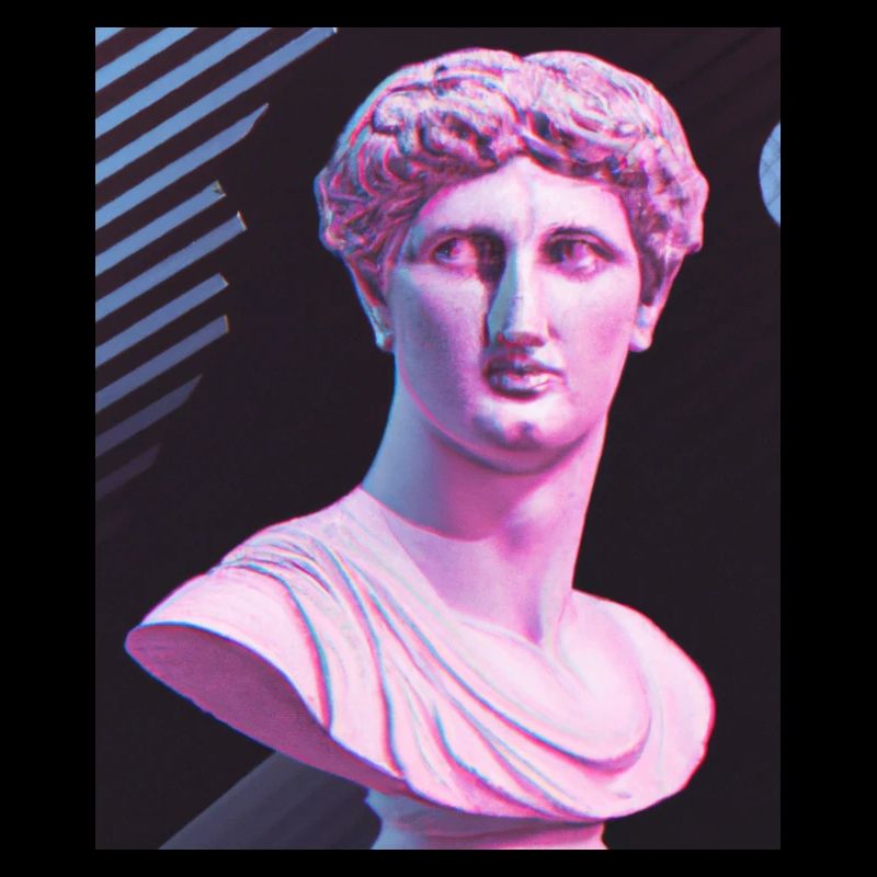 Vaporwave Statue Buste romain