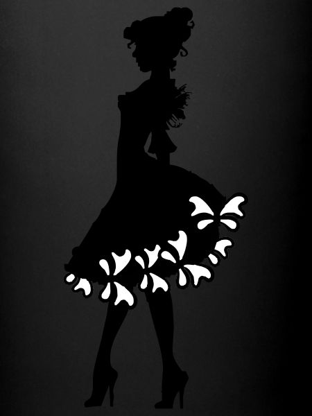 on black