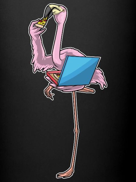 Pizza aux flamants roses