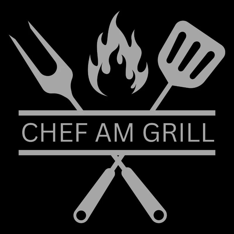 CHEF AM GRILL SPRUCH GESCHENK IDEE