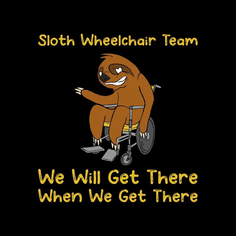 Faultier Rollstuhl Behindert Behinderung Geschenk