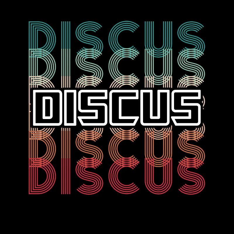 Diskus Athlete Vintage Retro Discus Werfer