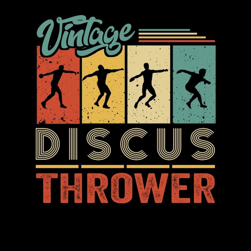 Discus Athlète Vintage Rétro Discus Lanceur