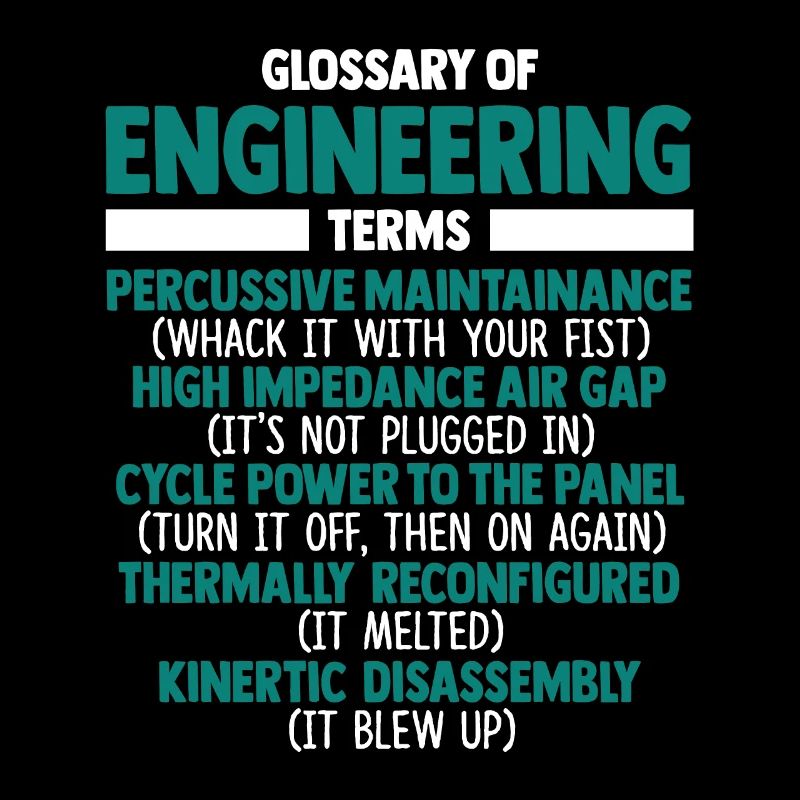 Glossaire des termes d’ingénierie Funny Engineer