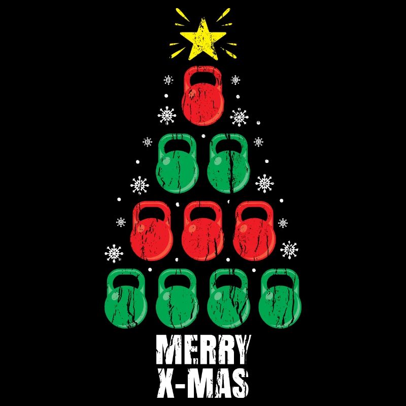 Funny Kettlebells Tree Holiday Workout zu Weihnachten