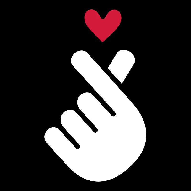 K-Pop Herz, Korea K Pop Musik Symbol, Finger, Hand