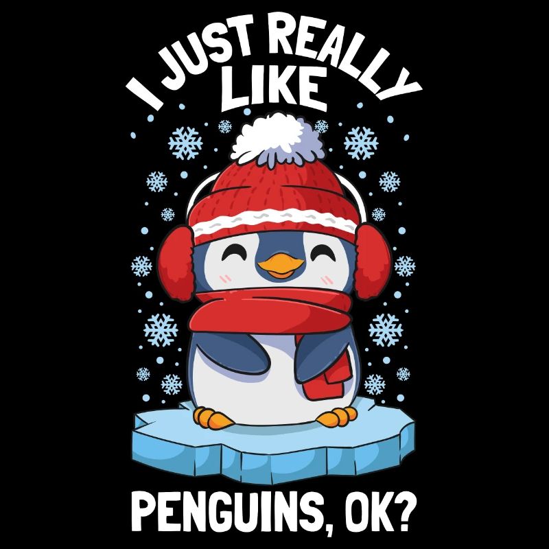 J’aime vraiment les pingouins Mignon pingouin d’hiver