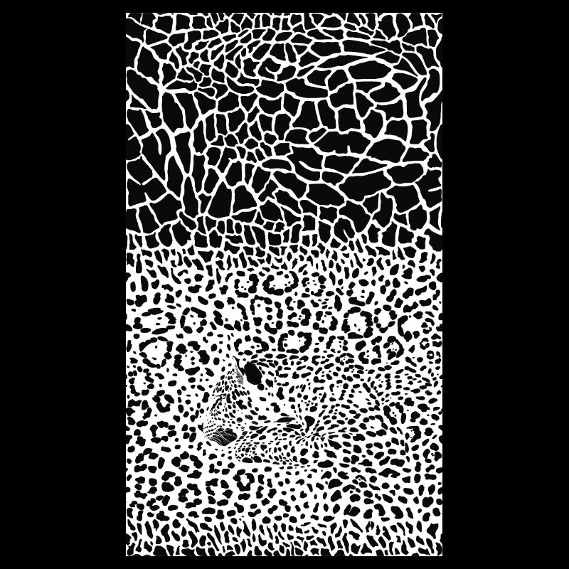 Giraffe and leopard seamless background