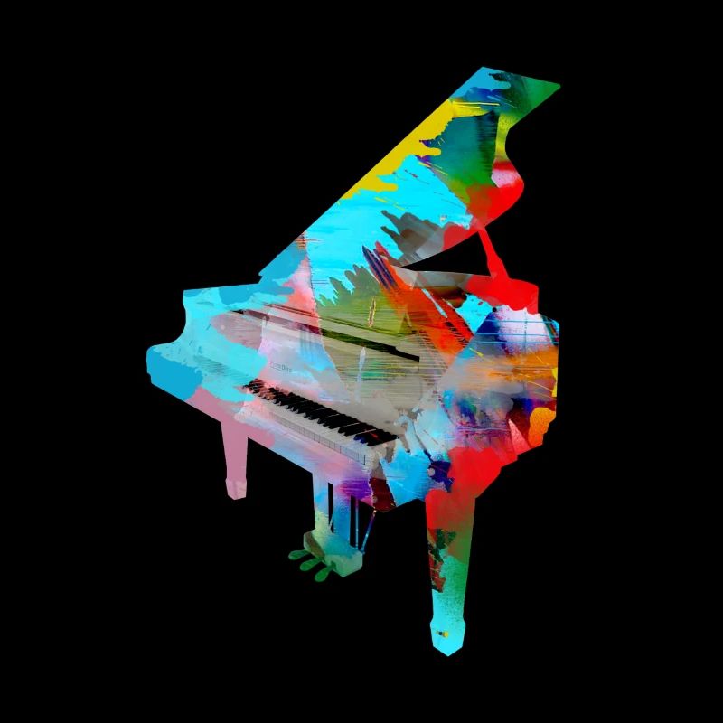 Piano,Graffiti,Peinture,Piano à queue