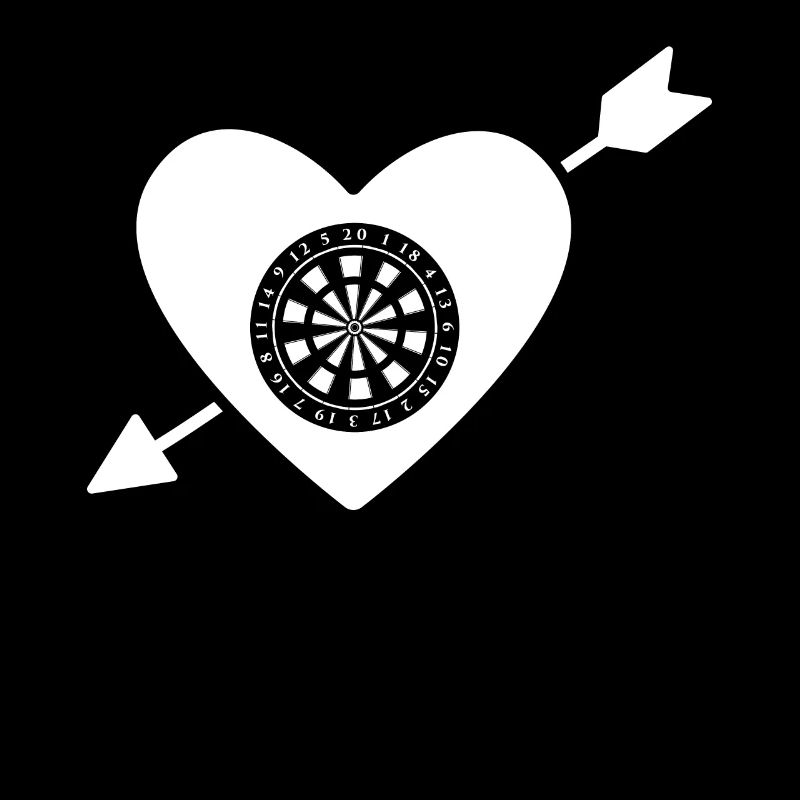 Herz mit Pfeil - Dartscheibe