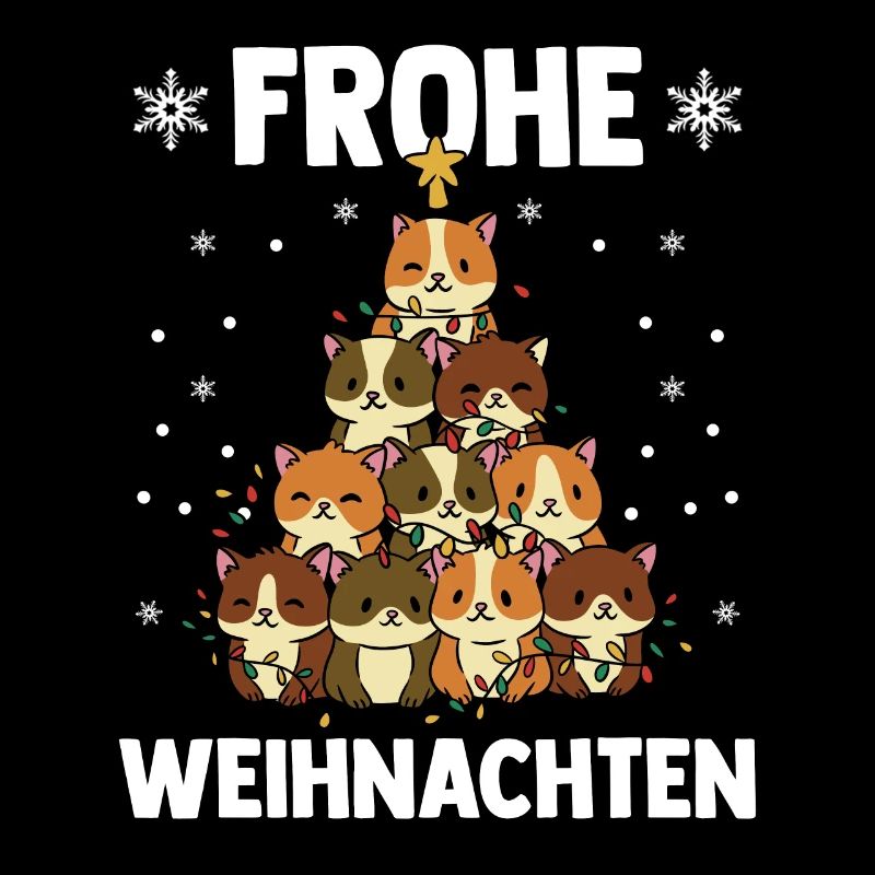 Joyeux Noël Chat Amoureux Arbre de Noël