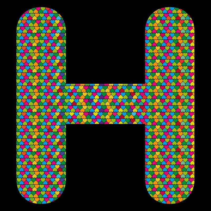 Buntes Herz H Design – Einzigartig & Stylisch!