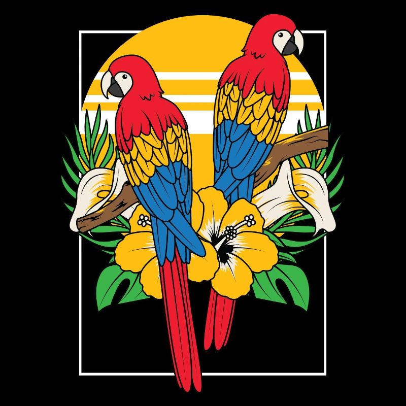 Perroquet tropique oiseau écarlate macaw